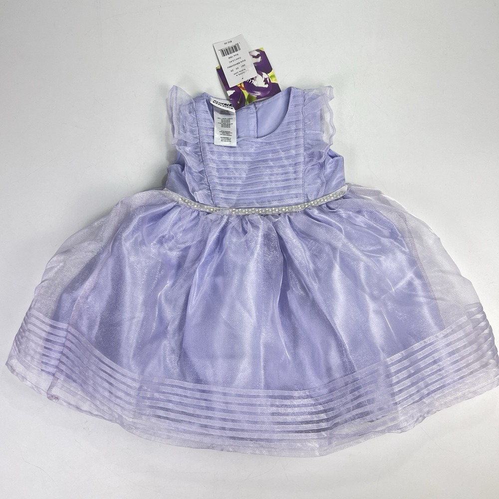 NWT 18mo Blueberi Boulevard Lavender Organza Party Dress Pastel Sequin Princess